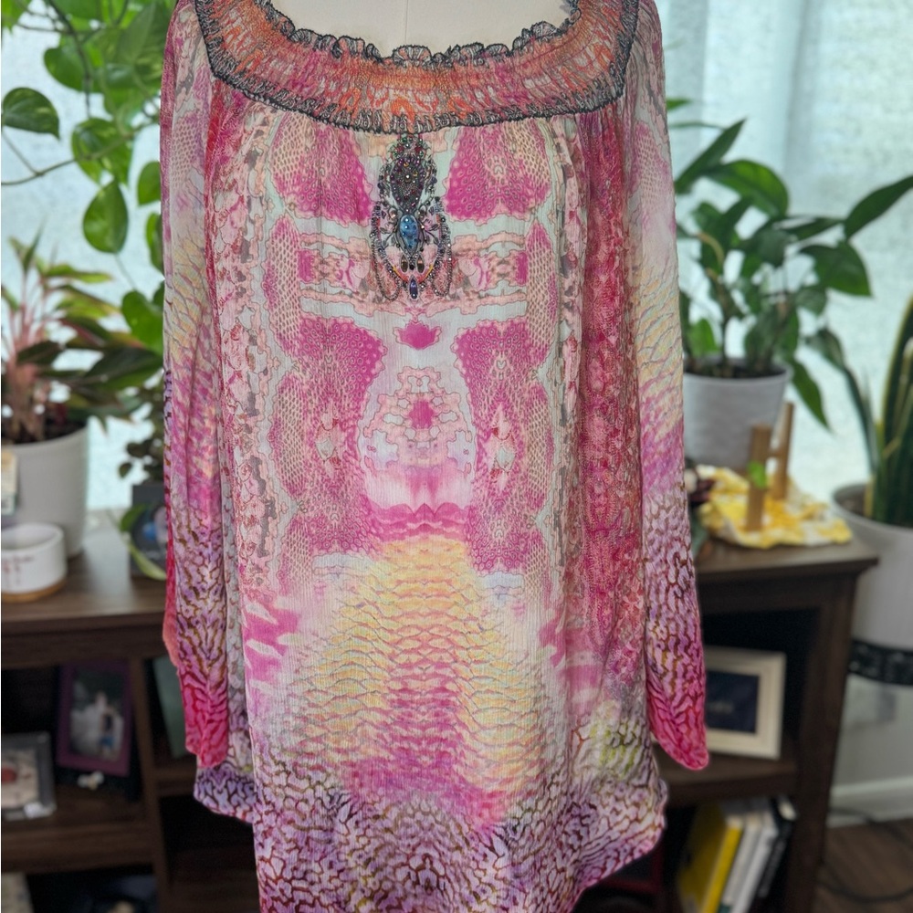 Camilla Pink and cream Blouse